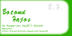 botond hajos business card